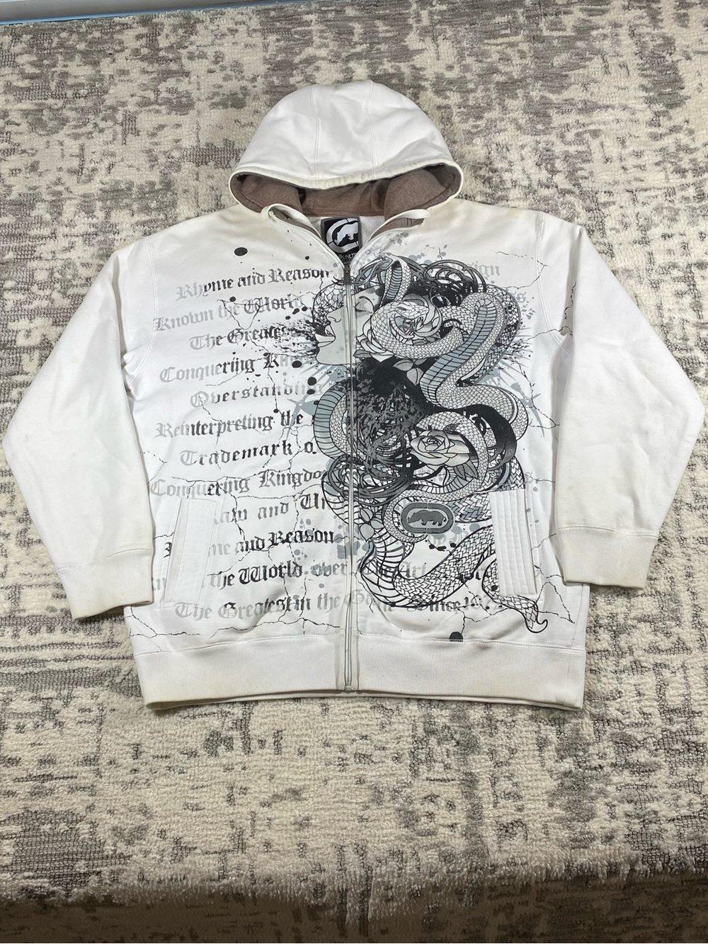 Y2k Jesse Pinkman Ecko Untld Skull Zip-Up Hoodie